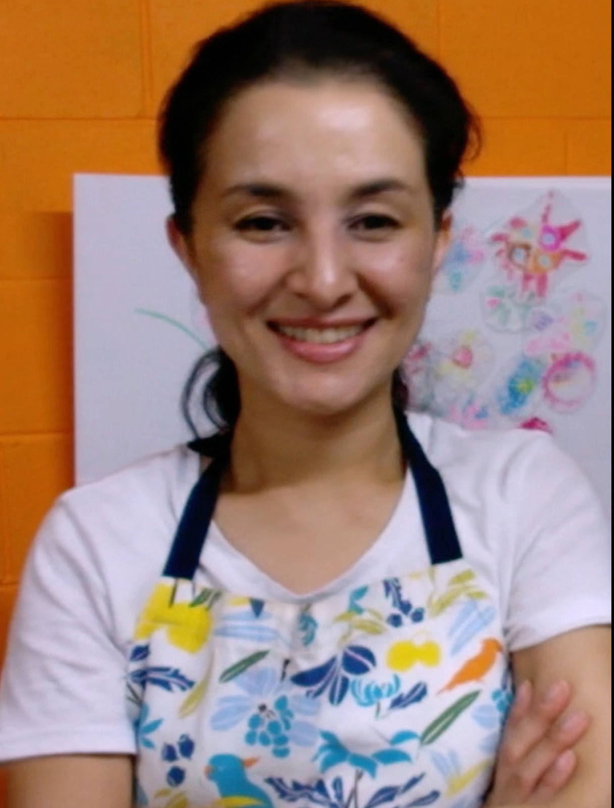 Sophia working in her studio at Chapel Hill